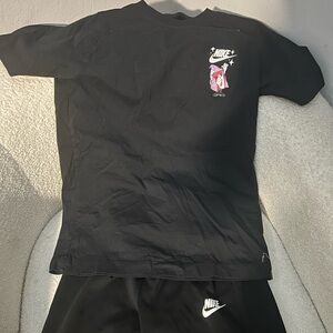 Nike Kids Black Cartoon Graphic Tee